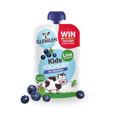 Glenilen blueberry kids yoghurt pouch